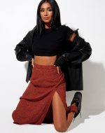 HIGO FASHION Women's Leopard Maxi Skirt,High Waist Stretch - Image 2